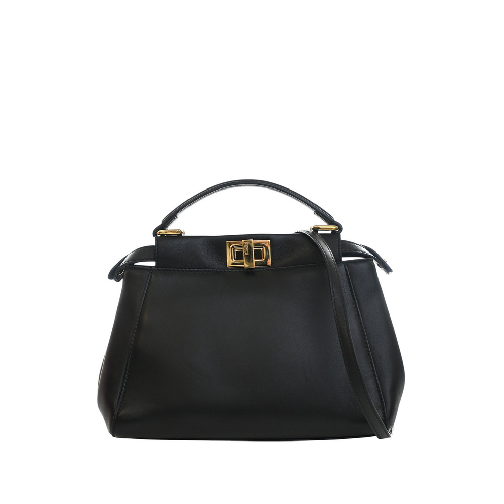 Pre-Loved Fendi Mini Leather Peekaboo Iconic Satchel